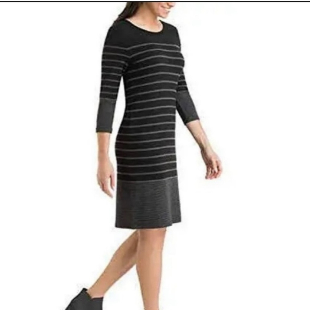 Hilary Radley stretch terry knit dress midi XL